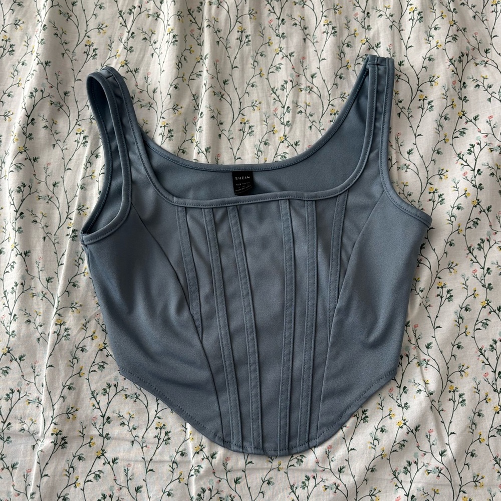 Blue Corset Top
